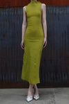 Marc Le Bihan Silk Shrink Stretch Sleeveless Dress 21967 Collection France MLB-21967 E23-ANIS
